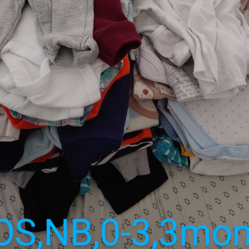 52 pcs Boys baby clothes, One size,NB,0-3,3months